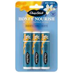 ChapStick Honey Nourish lip balm tube close-up for hydrated lips
