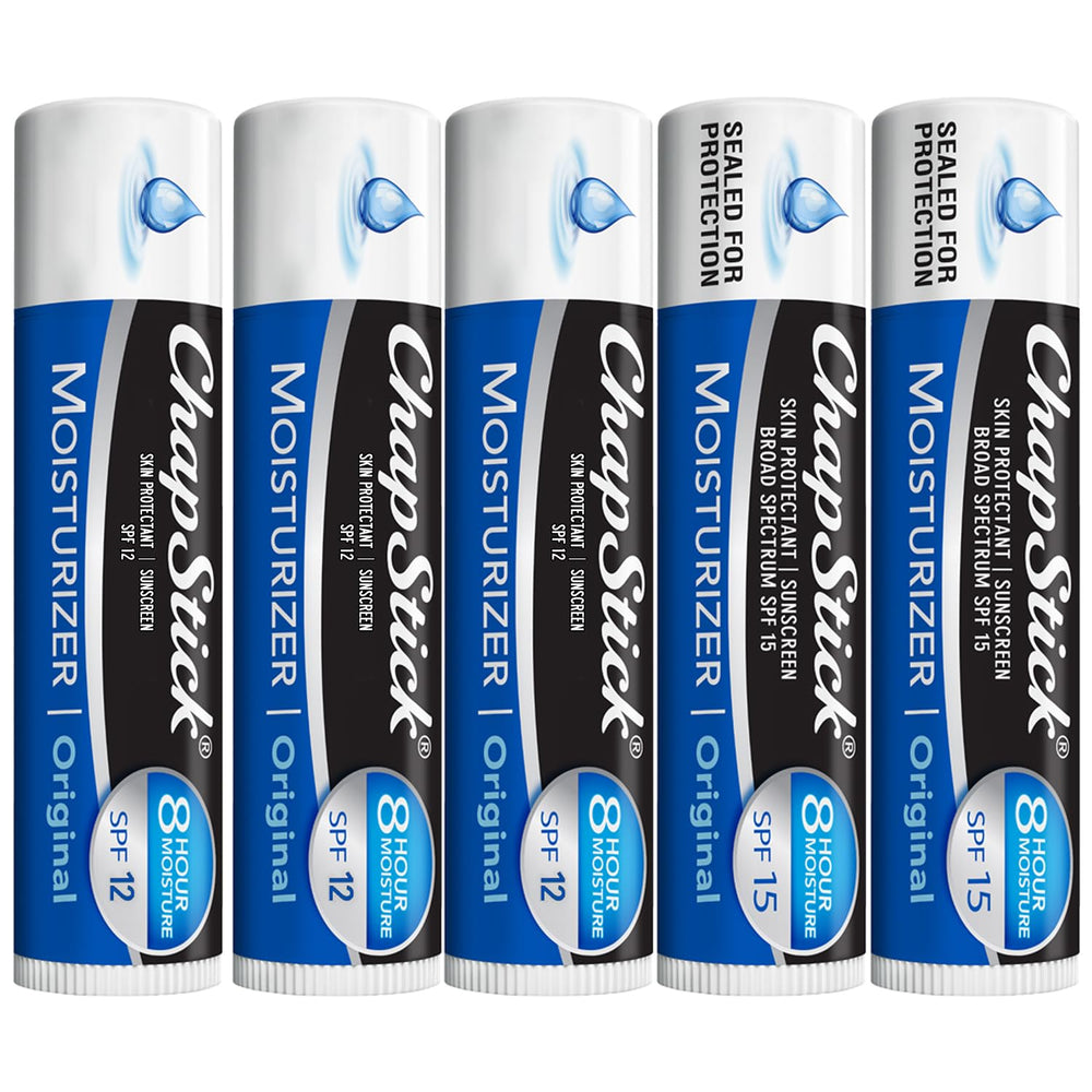 ChapStick Moisturizer 2-in-1 SPF 12 tube ready for daily sun protection.