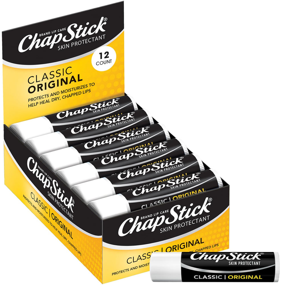 ChapStick Original bulk 12 tubes for everyday lip moisture on the go