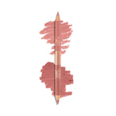 Charlotte Tilbury Lip Cheat Contour Duo Sculpt swatch showing defined lip edges with shadowed contour.