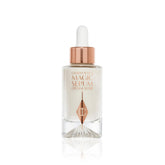 Charlotte Tilbury Magic Serum Crystal Elixir bottle close-up highlighting glow-boosting hydration