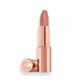 Charlotte Tilbury Pillow Talk Original Matte Revolution lipstick front view highlights smooth buildable color
