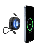Charmast magnetic portable charger front view for compact on-the-go charging