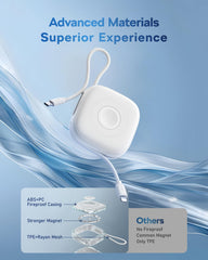 Charmast magnetic power bank back view highlights a slim profile