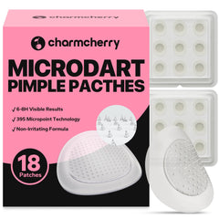 CharmCherry micromdart technology patch targets cystic pimples for targeted treatment.