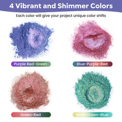 CHEAPART color-shift pigment enhances resin art with dynamic angle-dependent shine