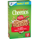 Cheerios Apple Cinnamon cereal bowl with real apple pieces for a tasty breakfast.