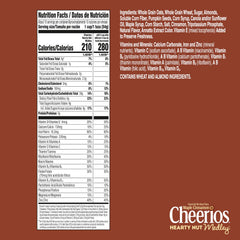 Cheerios Hearty Nut Medley almonds and seeds highlight crunchy texture in every bite.