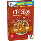 Cheerios Hearty Nut Medley maple cinnamon bowl with milk for a satisfying breakfast.