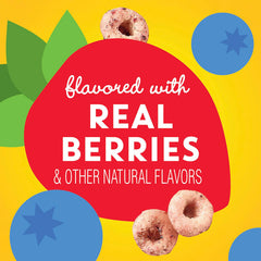 Cheerios Very Berry milk-pour image, easy morning cereal that supports heart-healthy choices.