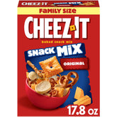 Cheez-It Snack Mix crackers and pretzels in a bowl, ideal for game night snacking