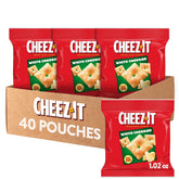 Cheez-It White Cheddar crackers front view in a 40-pack bag for family snacking.