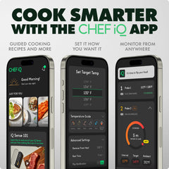 CHEF iQ Sense ultra-thin probes measure temps from multiple angles.