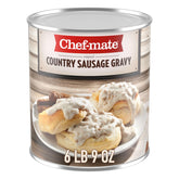 Chef-mate Country Sausage Gravy over biscuits, ready-to-serve breakfast classic.