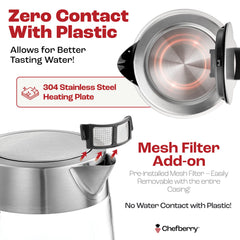 Chefberry borosilicate glass body close-up highlighting durability and clarity