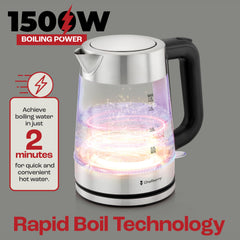 Chefberry kettle boiling water rapidly for tea or coffee