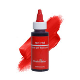 Chefmaster Red Red Liqua-Gel bottle for vivid, fade-resistant icing color.