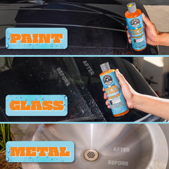 Chemical Guys Heavy Duty Water Spot Remover Gel on aluminum and stainless steel surfaces.