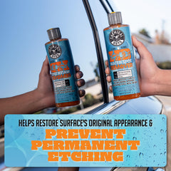 Chemical Guys Heavy Duty Water Spot Remover Gel cleans chrome without scratching.