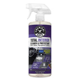 Chemical Guys Total Interior Cleaner & Protectant on dashboard for pristine, streak-free shine.