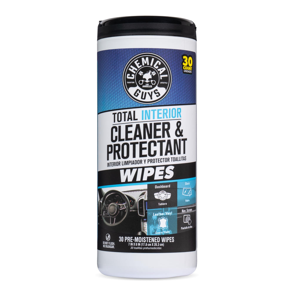 Chemical Guys Total Interior Wipes dash panel for a streak-free shine
