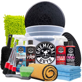 Chemical Guys HOL489 17-piece detailing kit with wash bucket for dirt trap and easy at-home car care.