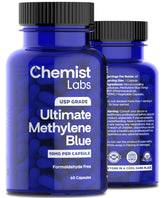 Chemist Labs Methylene Blue Capsules bottle, 60-count, for daily use with pharmaceutical-grade purity.