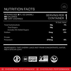 Cheribundi Tart Cherry Sleep juice in glass for post-workout recovery.