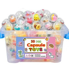 cherislpy 50pc mini kawaii capsule toys in a colorful mix for shared play