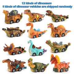 Cherislpy dinosaur pull-back car inside egg promotes imaginative play.