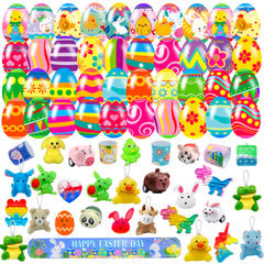 Cherislpy Easter eggs with plush toys offer soft sensory play for kids