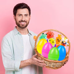 Cherislpy eggs in a basket for Easter hunts and gifting
