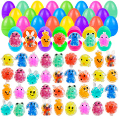 Cherislpy Easter eggs with squishy toys in bright colors for Easter baskets
