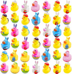 Cherislpy Easter rubber ducks 36-pcs set for bath time fun and Easter baskets.