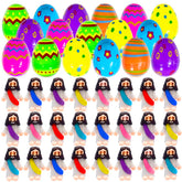 Cherislpy printed Easter eggs with Jesus dolls inside, ideal for Easter egg hunts and church activities