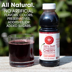 Cherry Bay Orchards glass serve with rich tart cherry flavor