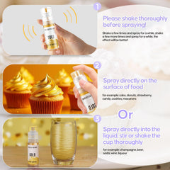Cherrysea edible glitter spray iridescent violet enhances cupcakes with radiant color
