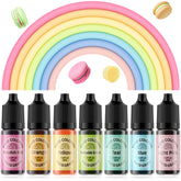 Cherrysea food coloring bottle close-up showing vibrant hues for cakes
