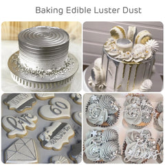 Cherrysea Gold edible luster dust provides luxurious shine for fondant and cakes