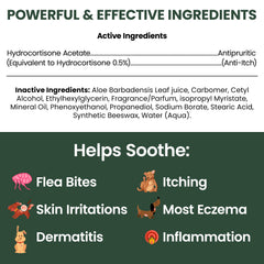 Applying Chew + Heal Labs hydrocortisone lotion to a dog's irritated area