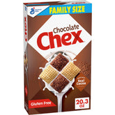 Chex Chocolate Cereal in a bowl highlights chocolate flavor and crispy texture for breakfast.