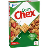 Chex corn cereal in a bowl for quick breakfast and snacks