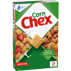 Chex corn cereal in a bowl for quick breakfast and snacks
