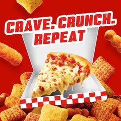 Chex Mix Remix Cheesy Pizza cheese puffs add cheesy bite to gatherings.