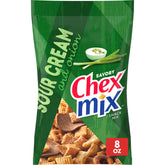 Chex Mix Sour Cream and Onion in a bowl showing crunchy texture and variety