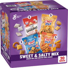 Chex Mix Sweet and Salty Variety Pack box with four flavors for sharing