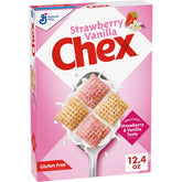 Chex Strawberry Vanilla cereal bowl ready for a quick, gluten-free breakfast.
