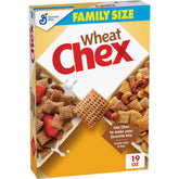 Chex Wheat Chex cereal in a bowl, highlighting whole grain goodness for breakfast