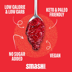 Chia Smash texture close-up reveals chia seeds in juicy jam