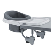 Chicco FastLock 360 rotating hook-on high chair ready for face-to-face feeding.